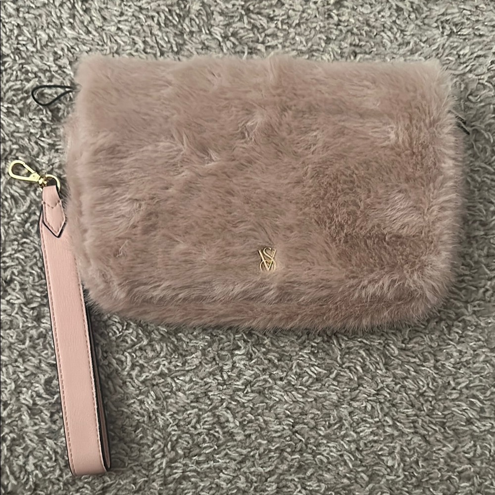 Victoria's Secret Pink Faux Fur Clutch